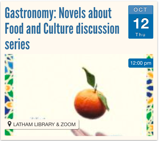 Gastronomy Book Discussion Series Oct 12