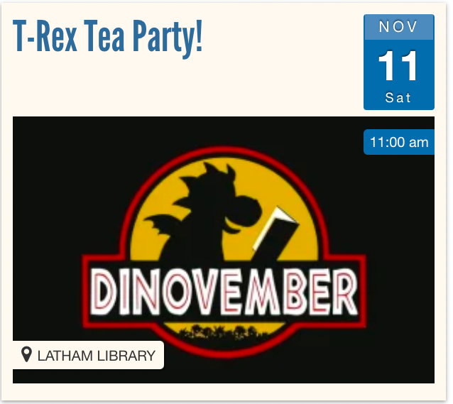 T-Rex Tea Party on November 11