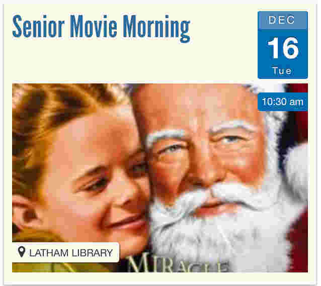 Senior Movie Morning on December 16