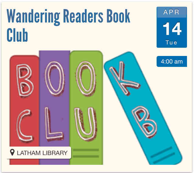 Wandering Readers Book Club on April 14