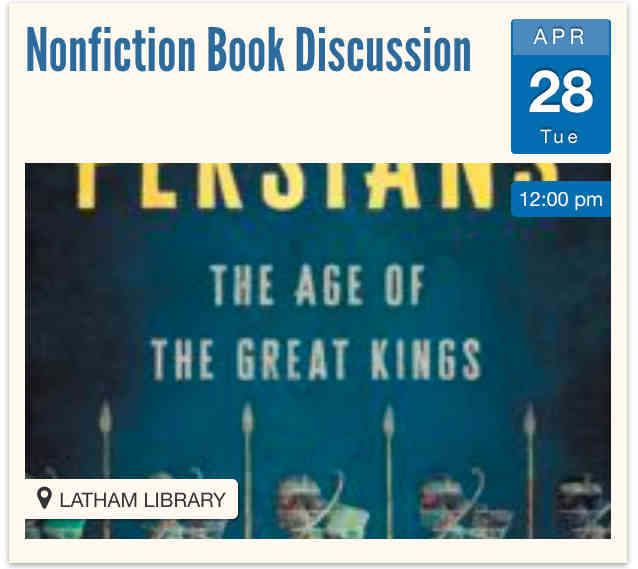 Nonfiction Book Discussion on April 28