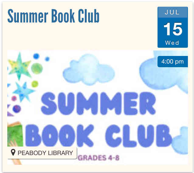 Summer Book Club on July 15