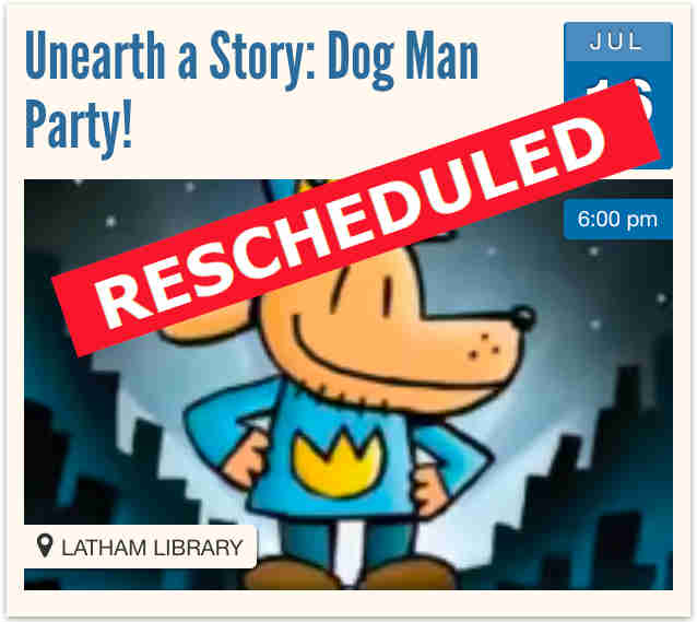 Dog Man Party rescheduled to July 23